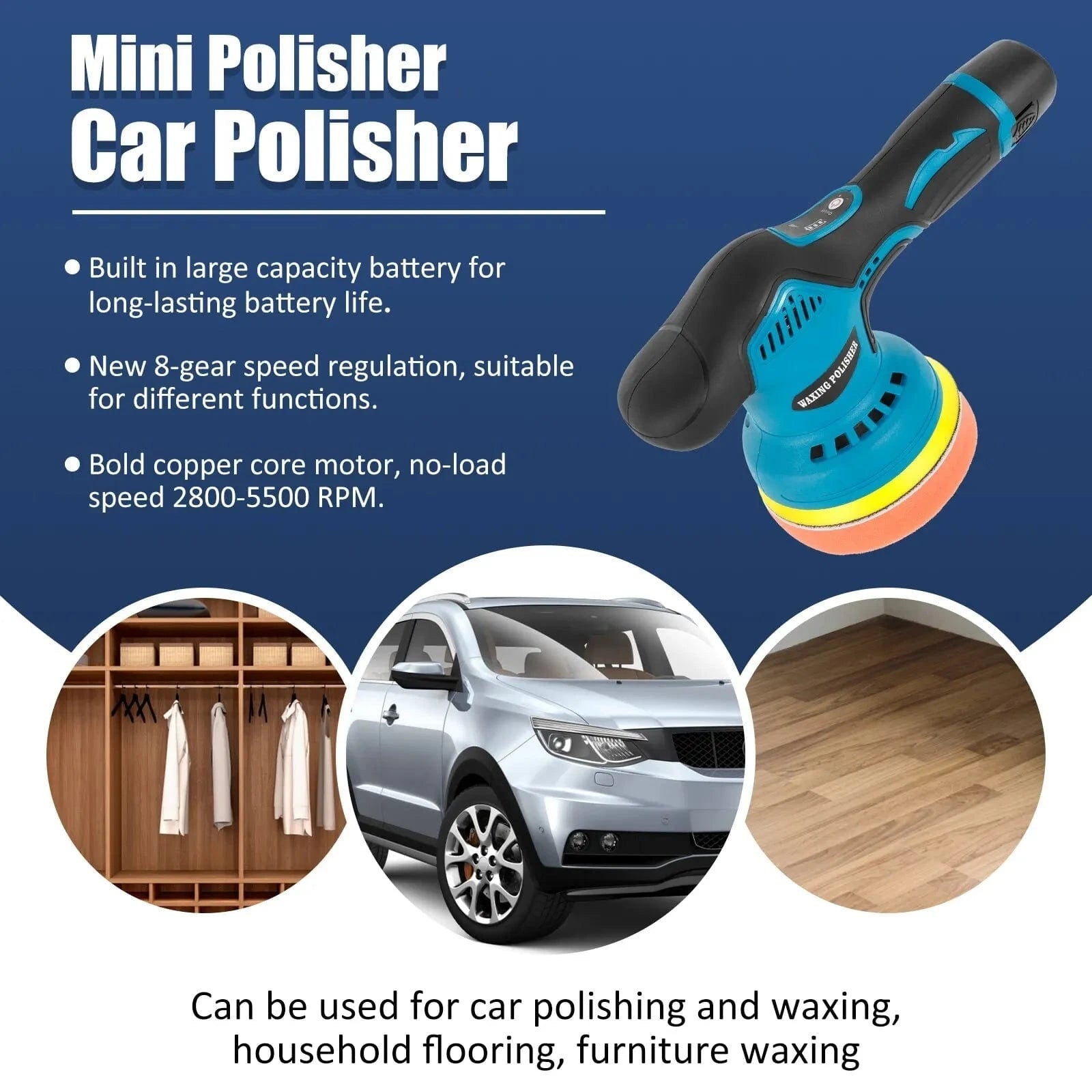 12V Wireless Auto Waxer and Polisher - Gear - Genius