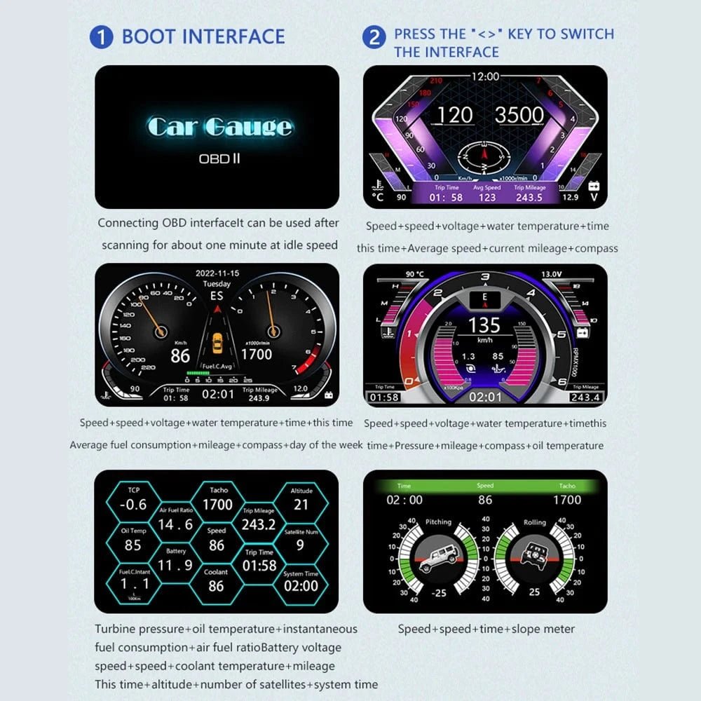 2024 DashPro F12 Multifunction HUD - Gear - Genius