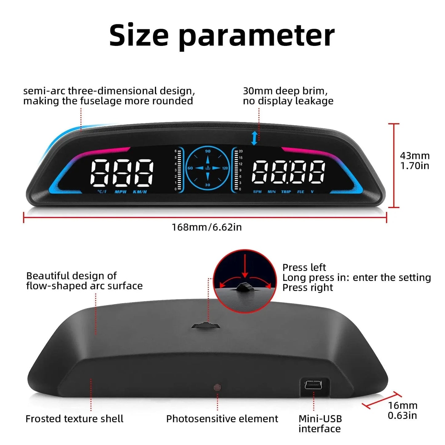 Universal OBD2 GPS HUD: All-Vehicle Smart Display