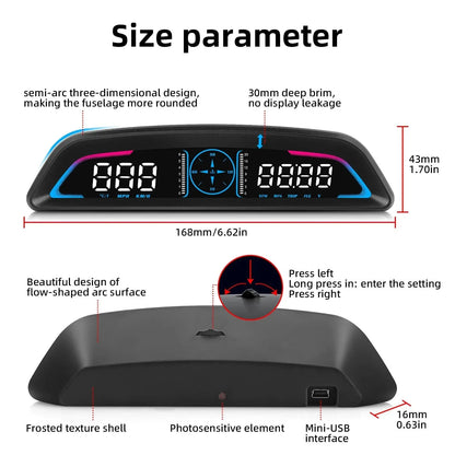 Universal OBD2 GPS HUD: All-Vehicle Smart Display