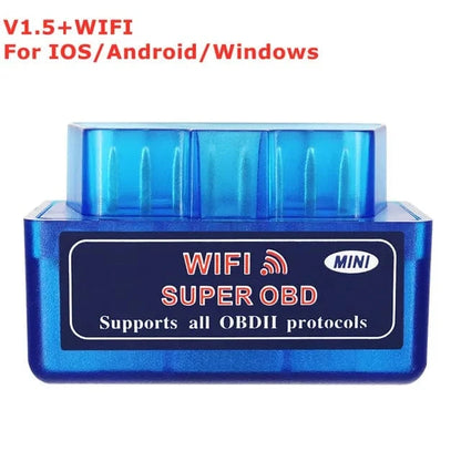 Super Mini ELM327 V2.1 Bluetooth-Compatible OBD2 Scanner Wifi ELM 327 V1.5 on Android IOS Car Diagnostic Tool OBD II Code Reader