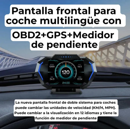 Pantalla de visualización frontal SmartVision (OBD2 + GPS P24)