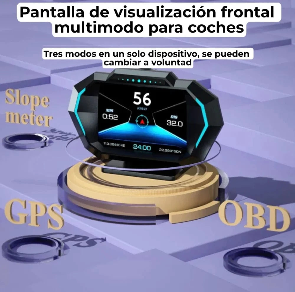 Pantalla de visualización frontal SmartVision (OBD2 + GPS P24)