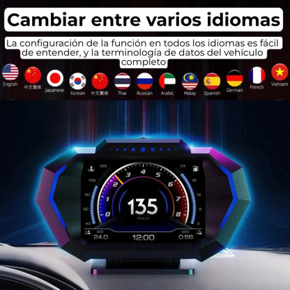 Pantalla de visualización frontal SmartVision (OBD2 + GPS P24)