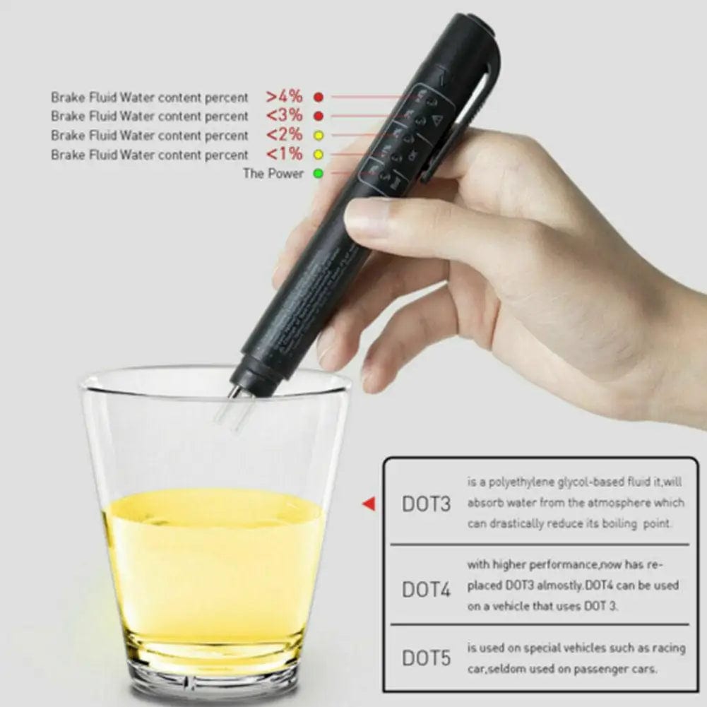 Digital Brake Fluid Tester - Quick & Accurate Auto Check Pen - Gear - Genius