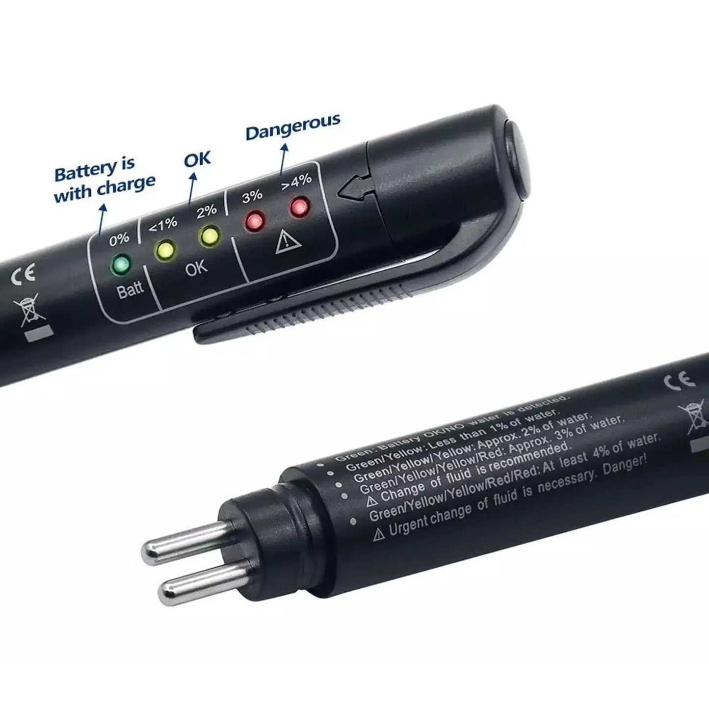 Digital Brake Fluid Tester - Quick & Accurate Auto Check Pen - Gear - Genius