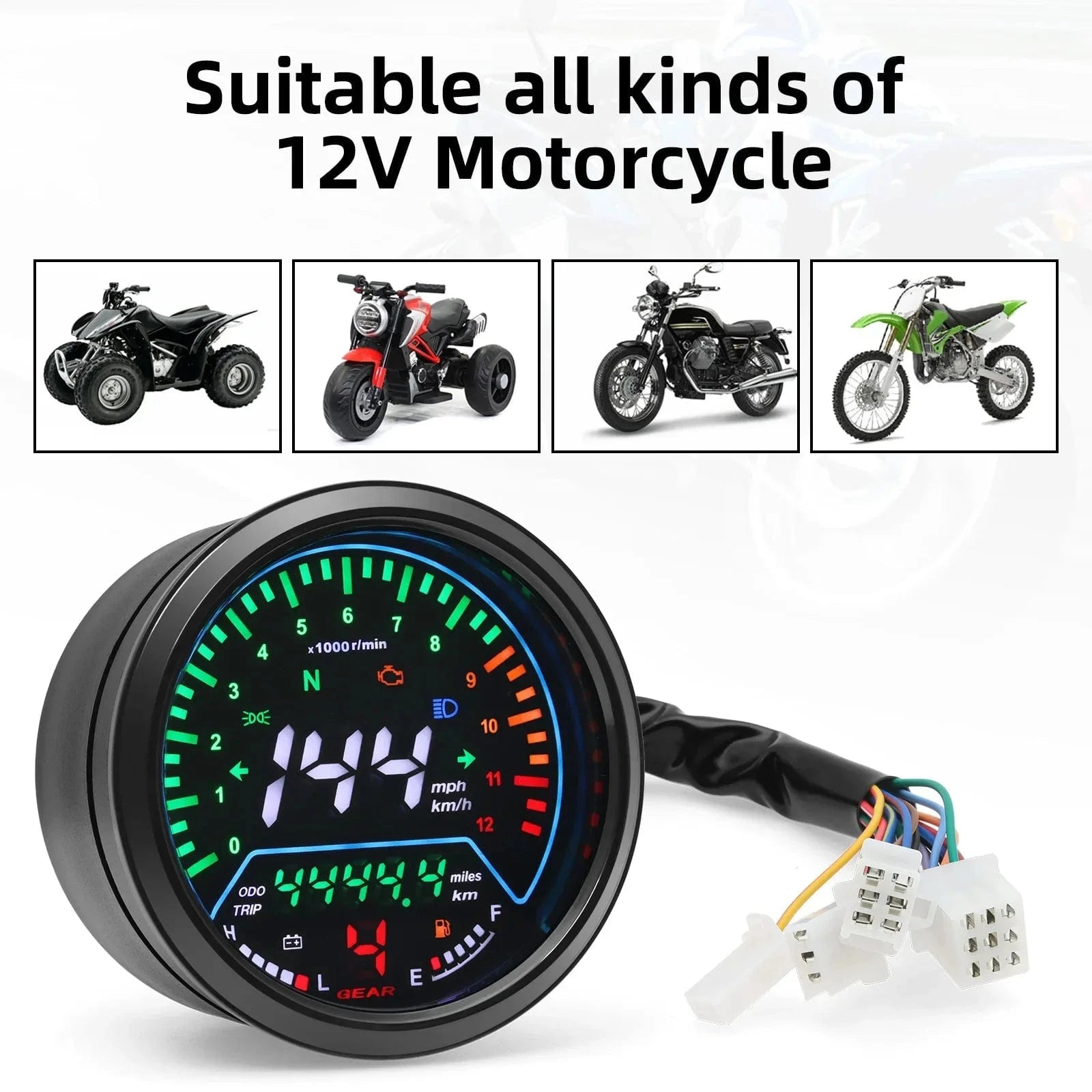 MotoMaster 12000R Tachometer & Speedometer - Gear - Genius