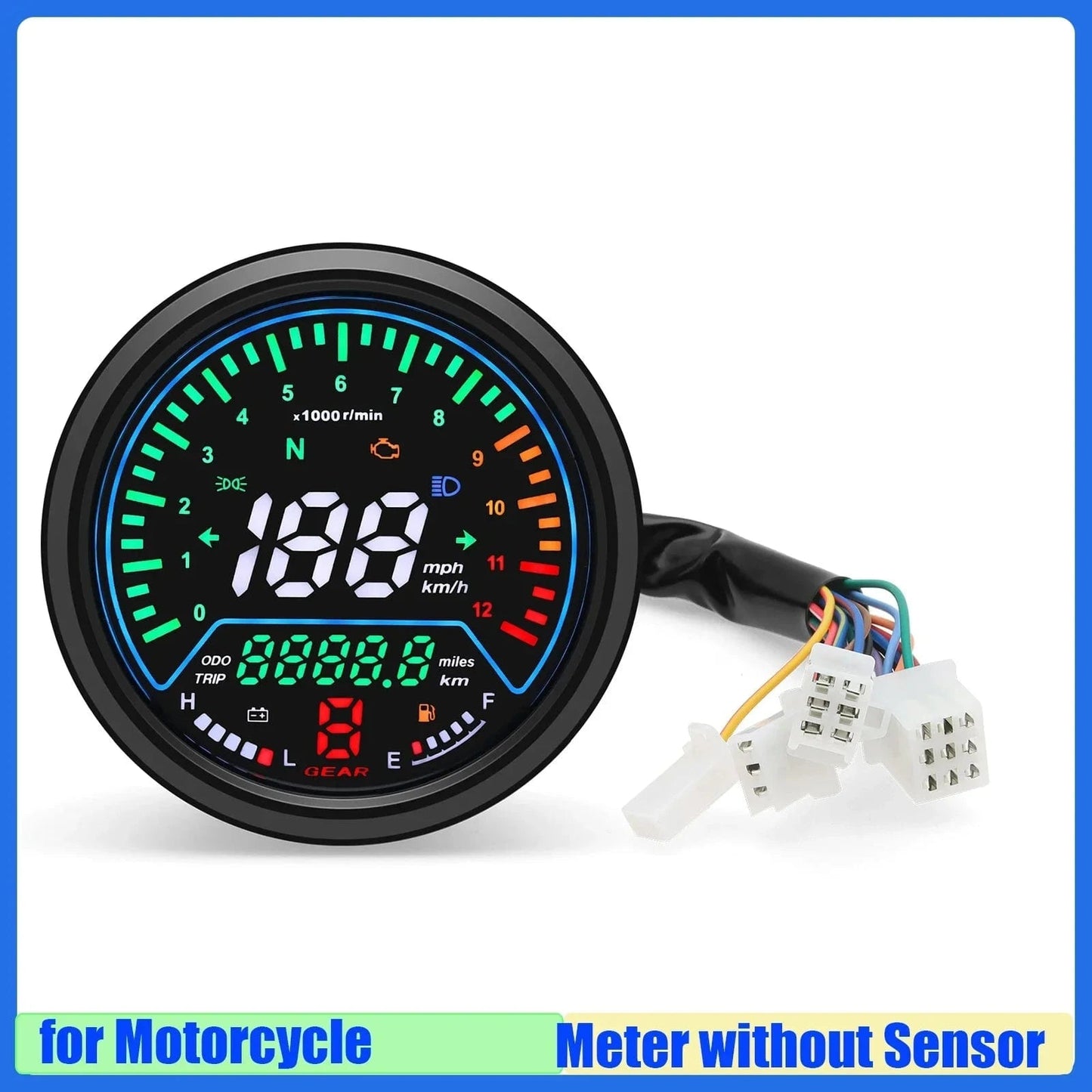 MotoMaster 12000R Tachometer & Speedometer - Gear - Genius