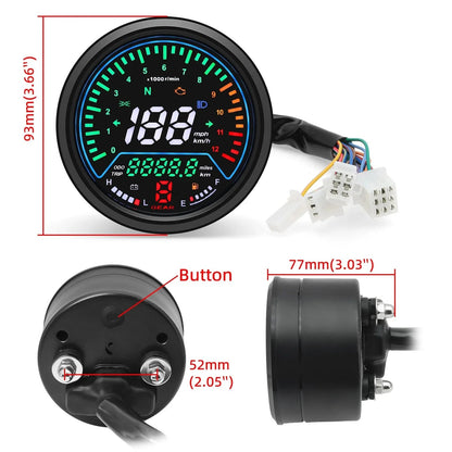 MotoMaster 12000R Tachometer & Speedometer - Gear - Genius