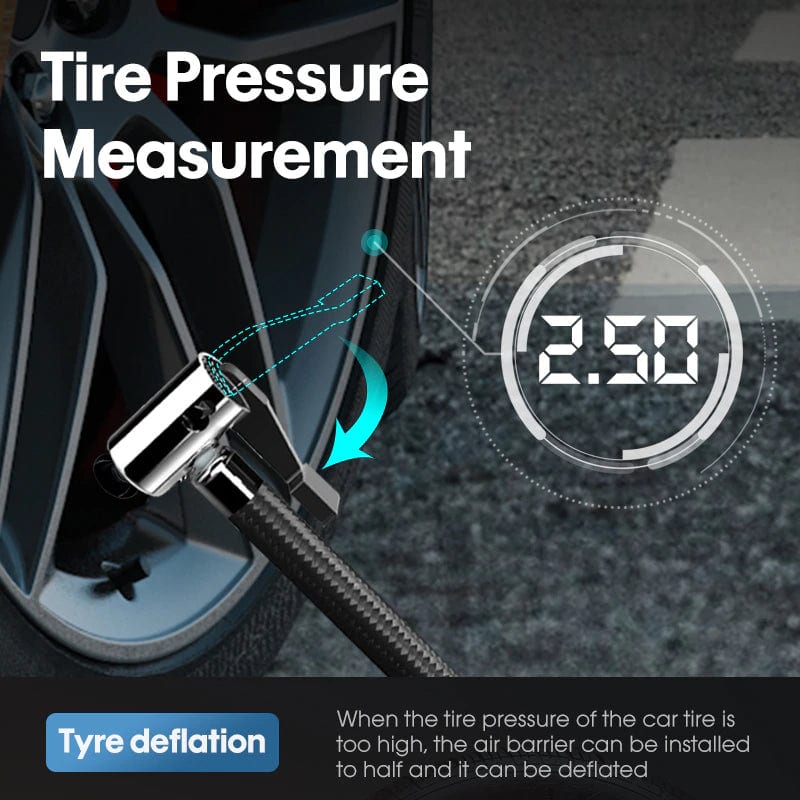 Portable Automobile Air Compressor Digital Tire Inflation Pump LED Lamp Tire Compression Pump Compressor for Car Motorcy